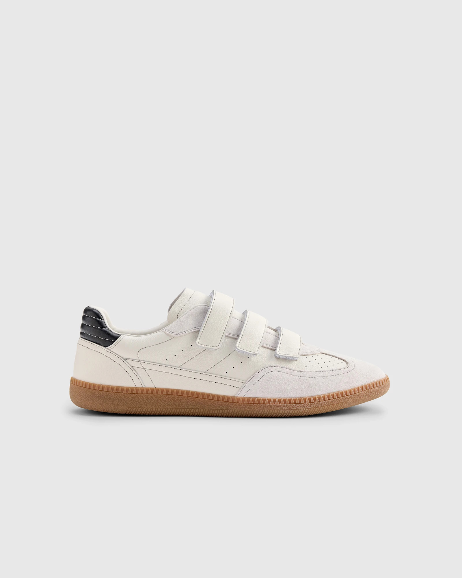 Quince | Women's Italian Suede Velcro Gum Sole Sneaker in White, Size 6, Suede Leather | Quince