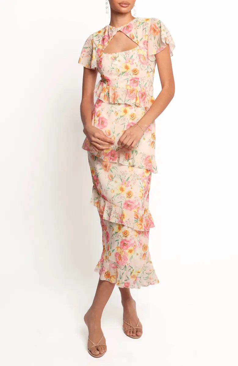 Leila Peony Flutter Sleeve Cocktail Dress | Nordstrom Rack