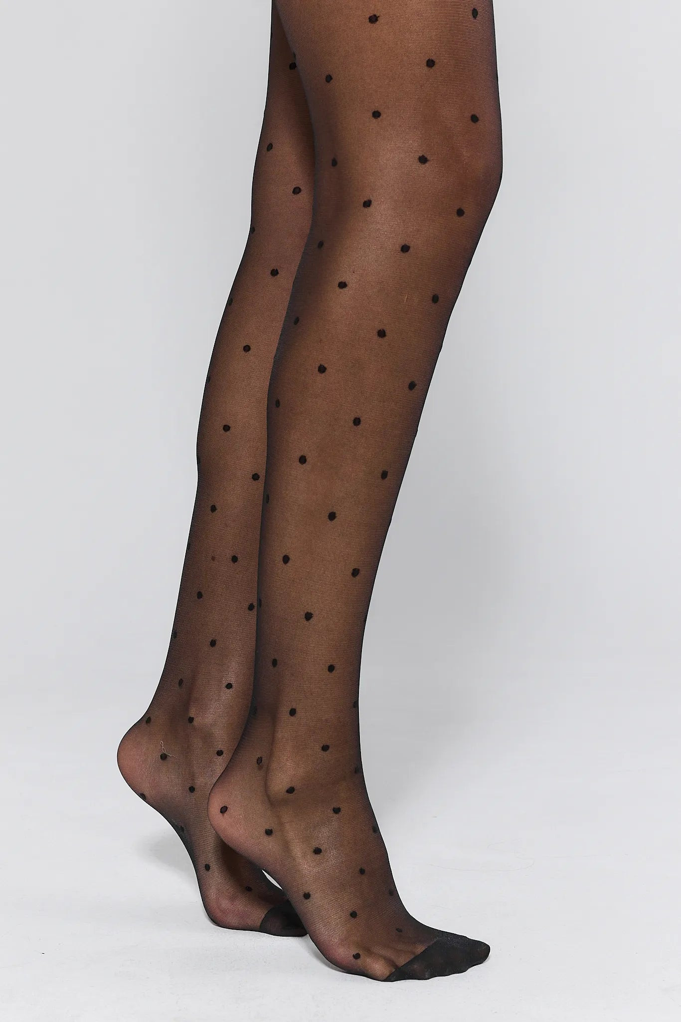 Penelope Black Polka Dot Tights | Avara
