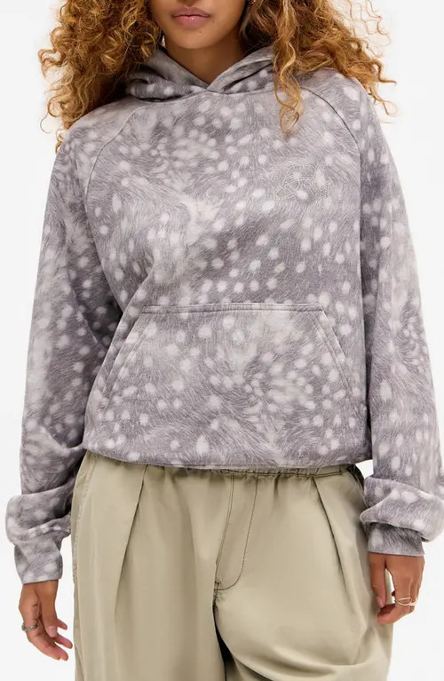 BDG Urban Outfitters Deer Print Hoodie in Grey at Nordstrom, Size Small | Nordstrom
