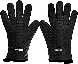 KITCHEN PERFECTION Silicone Smoker Oven Gloves -Extreme Heat Resistant BBQ Gloves -Handle Hot Foo... | Amazon (US)