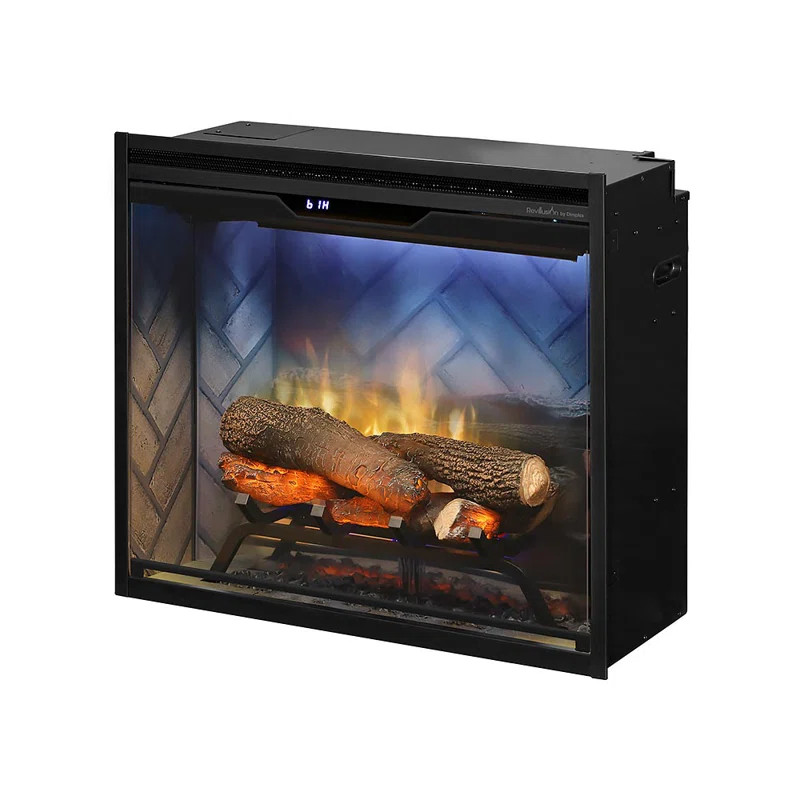 Dimplex Revillusion Electric Firebox Herringbone Brick Interior with Front Glass Panel | Wayfair North America