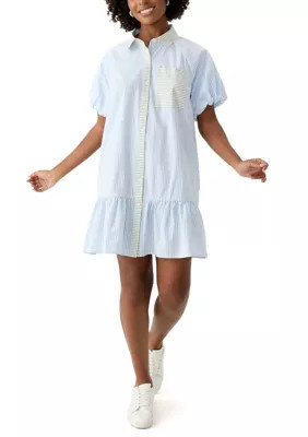 Crown & Ivy™ Women's Flounce Hem Shirtdress | Belk
