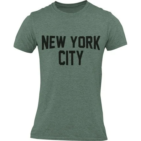 New York City Men s T-Shirt Heather Military Green  Small | Walmart (US)