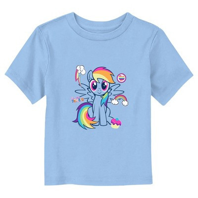 My Little Pony: Friendship is Magic Rainbow Dash Ponies Forever  T-Shirt - Light Blue - 2T | Target