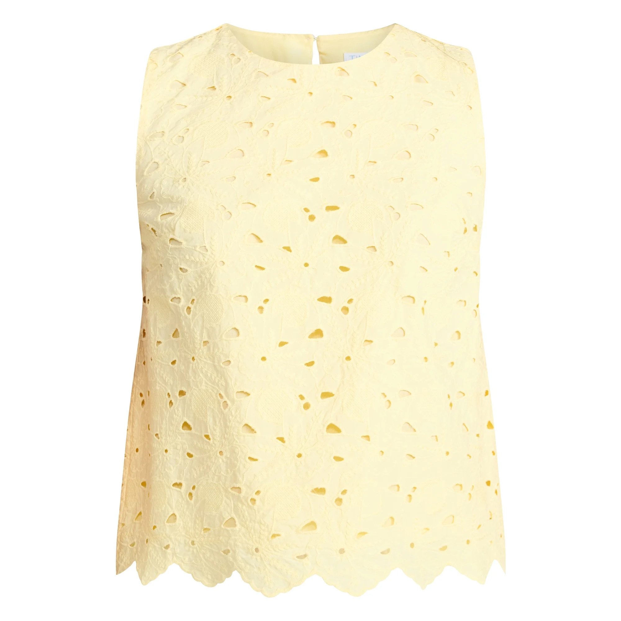 Time and Tru Women’s and Women’s Plus Eyelet Embroidery Top, Sizes XS-4X | Walmart (US)