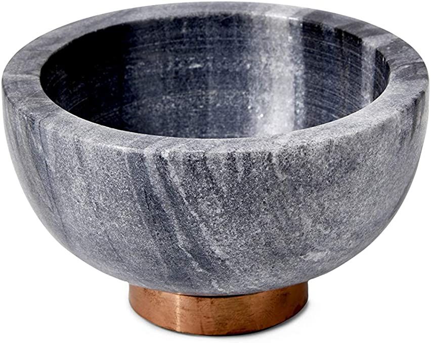 Amazon.com: Serene Spaces Living Black Marble Bowl with Copper Ring, Decorative Multi-Purpose Bow... | Amazon (US)