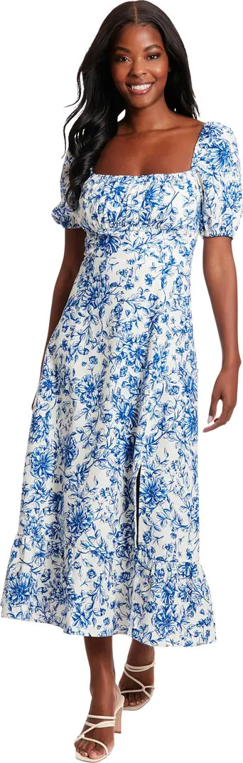 Puff Sleeve Midi Dress | Nordstrom Rack