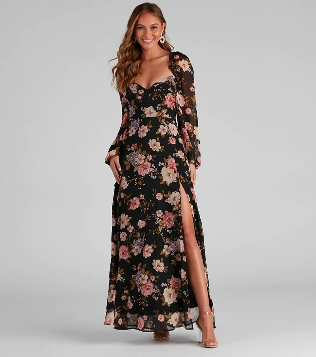 Swept Away Floral Chiffon Maxi Dress | Windsor Stores