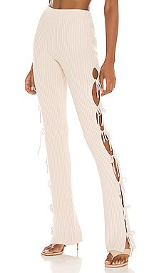 Rib Knit Tie Pant
                    
                    DANIELLE GUIZIO | Revolve Clothing (Global)