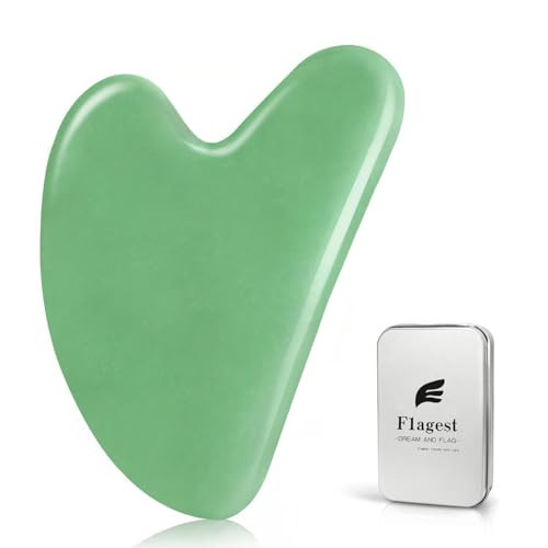 Flagest Gua Sha Facial Tool - Jade Stone Massager for Spa Acupuncture Therapy - Heart Shape Guasha for Face | Amazon (US)