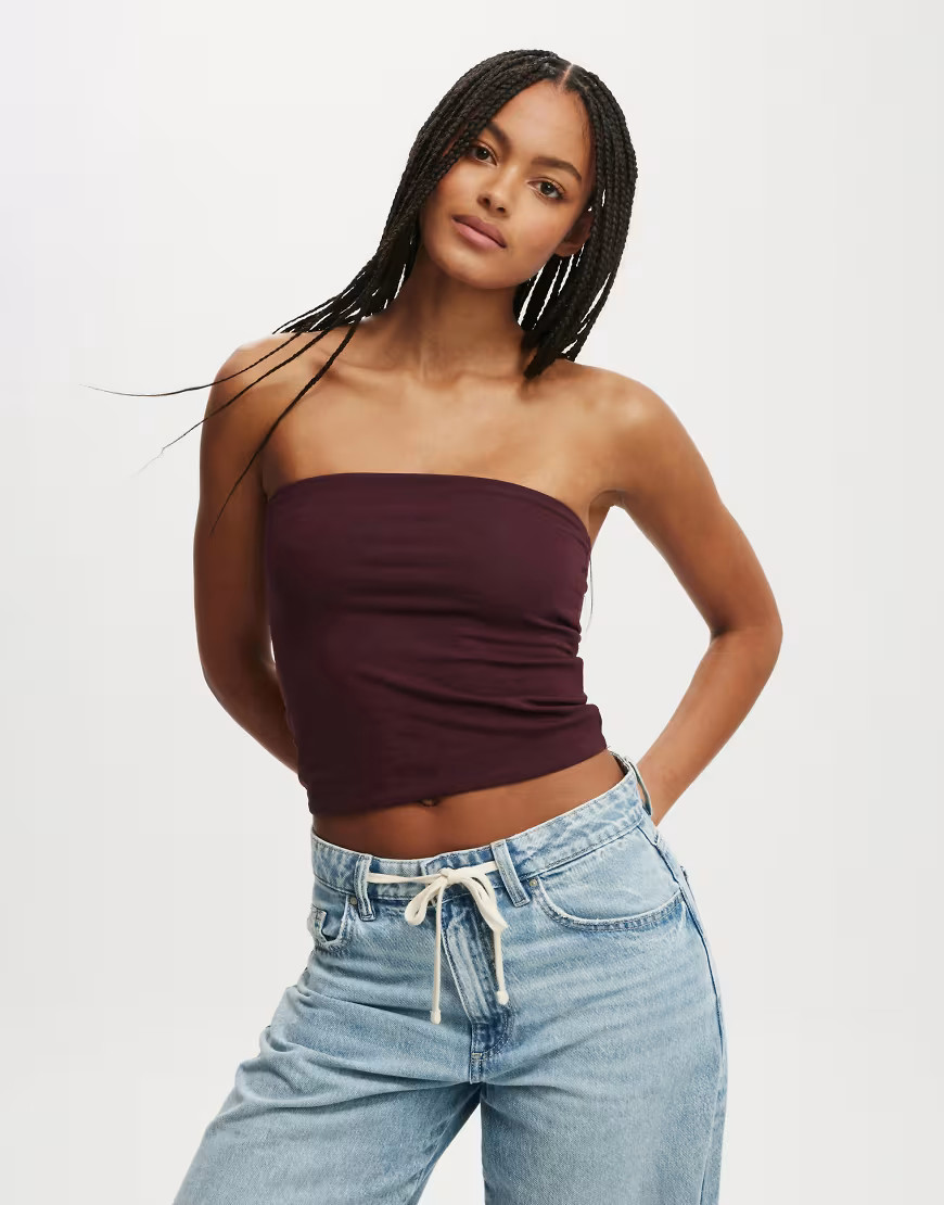 Cotton On All day tube top in brown | ASOS (Global)