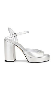 Stuart Weitzman Dayna II Platform Sandal in Silver from Revolve.com | Revolve Clothing (Global)