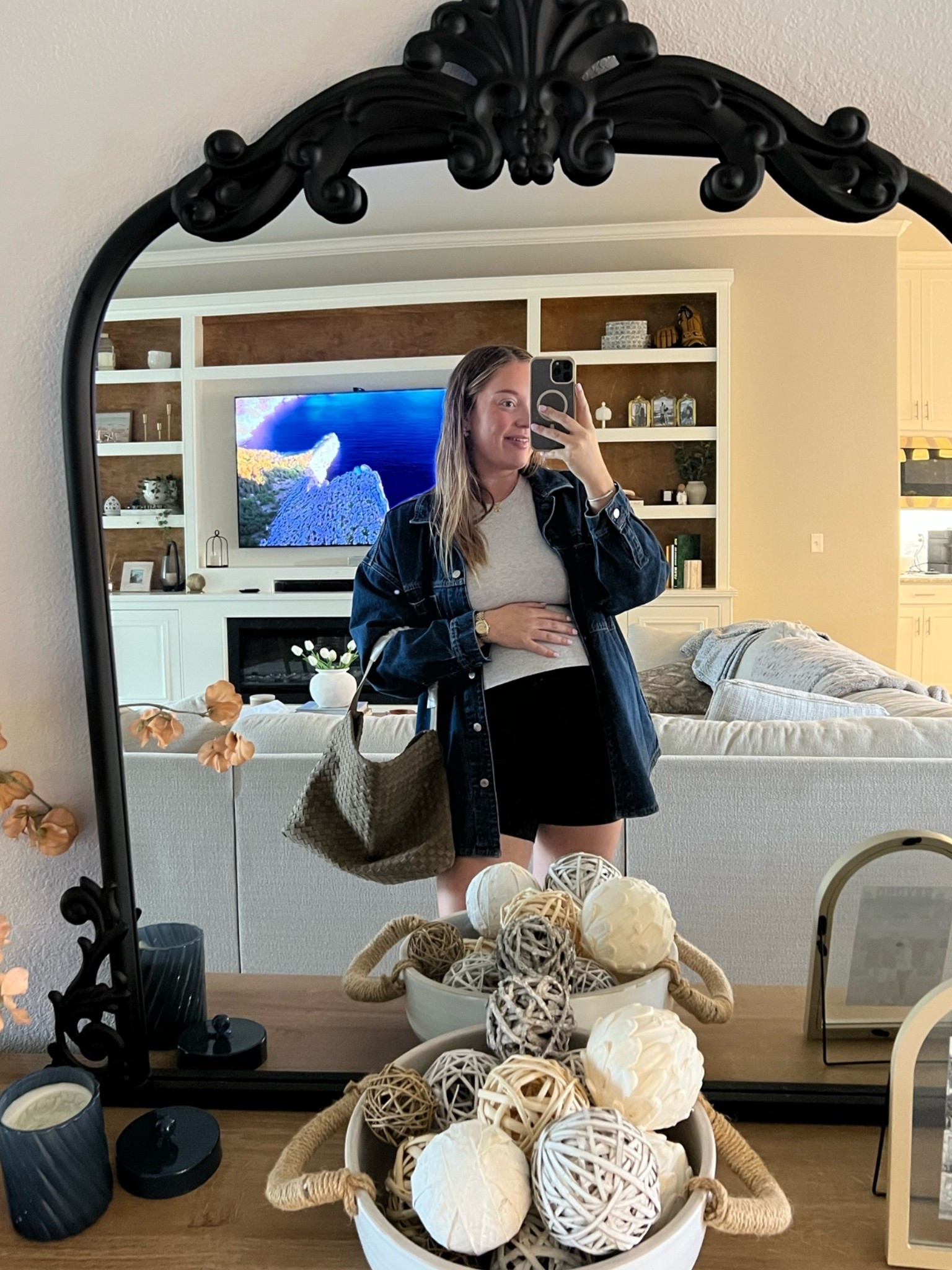 OOTD - bump friendly 🤰🏼🫶🏼 
Tank- L
Biker shorts- XL 
Jean Shirt- L

#LTKBump #LTKgrwm #LTKootd