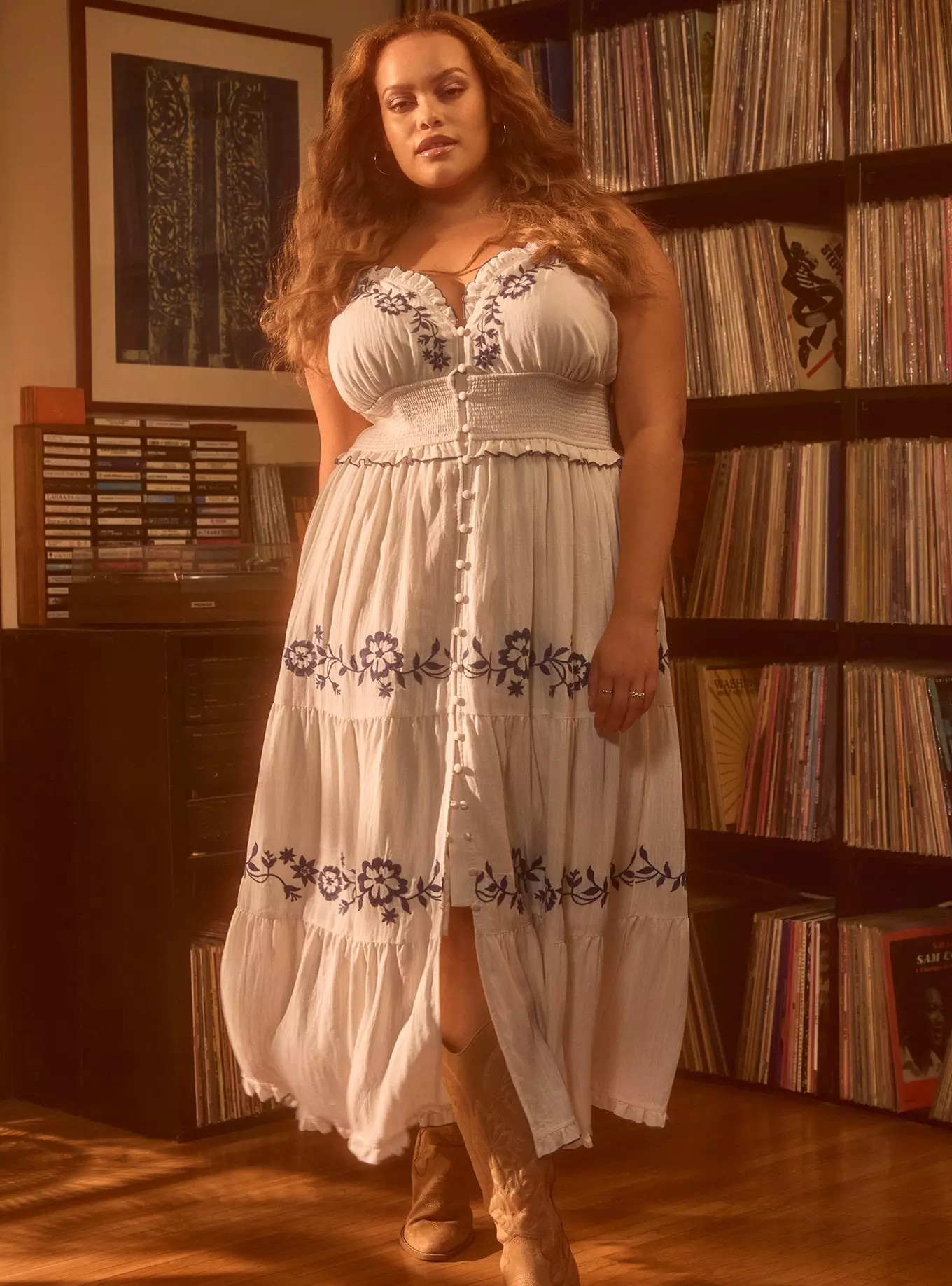 Festi Embroidered Tiered Maxi Dress | Torrid (US & Canada)