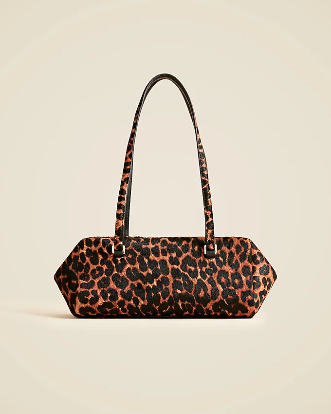 Delphine shoulder bag in leopard-print calf hair | J. Crew US