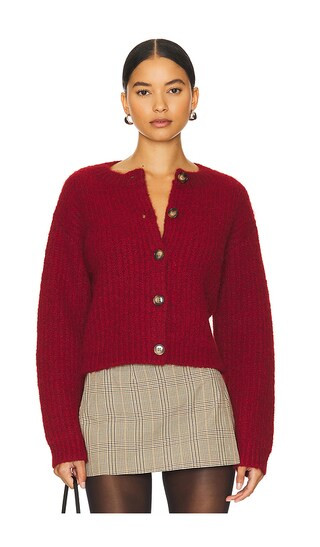 Drew Cardigan in Red | Revolve Clothing (Global)