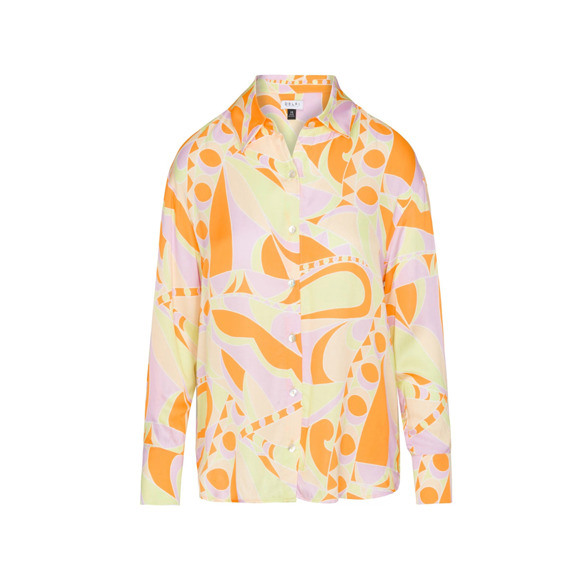 Carly Orange Print Top | Wolf & Badger (US)