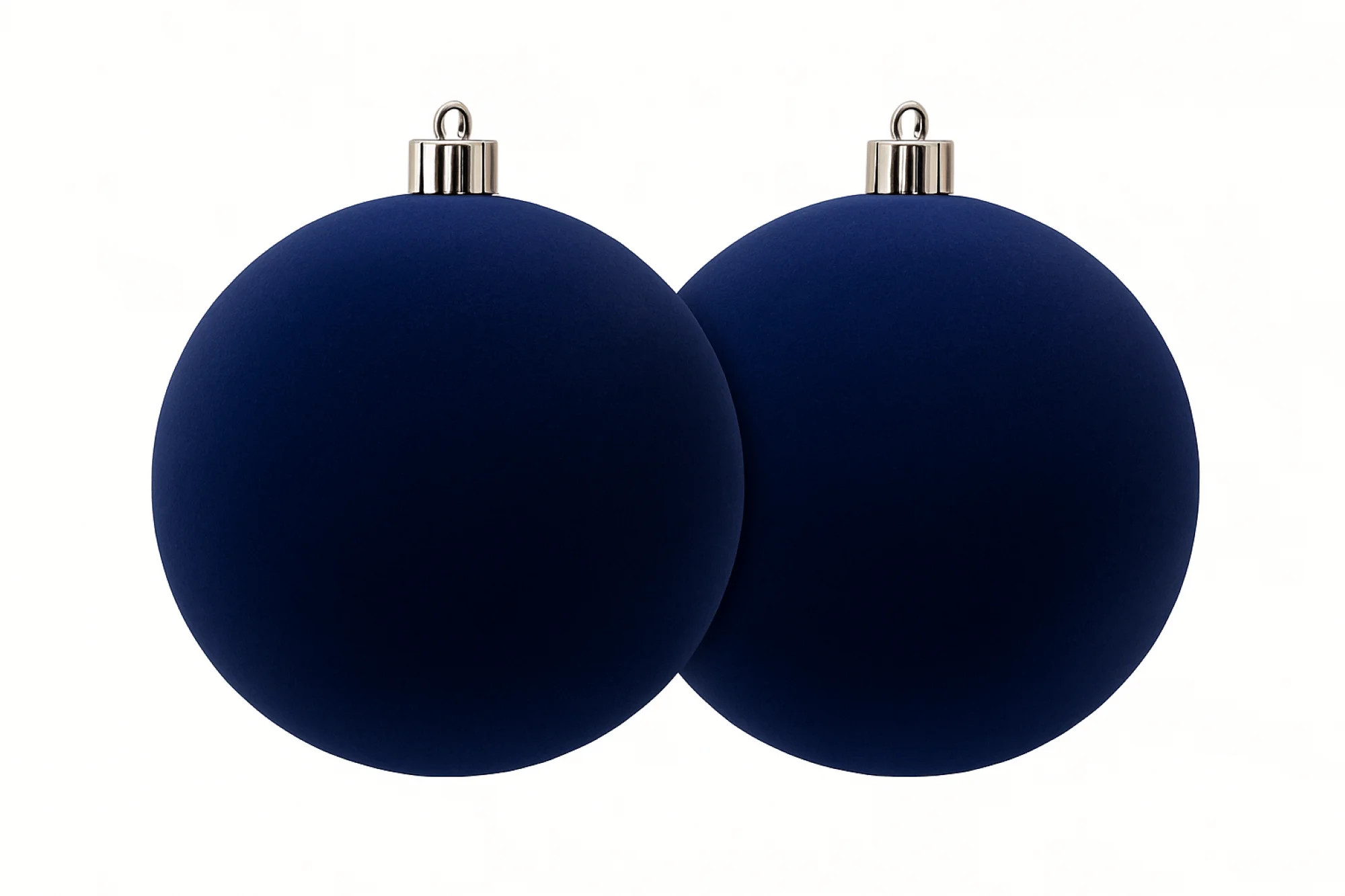 2 Count Velvet-Feel Navy Jumbo Shatterproof Christmas Ornaments, by Holiday Time - Walmart.com | Walmart (US)