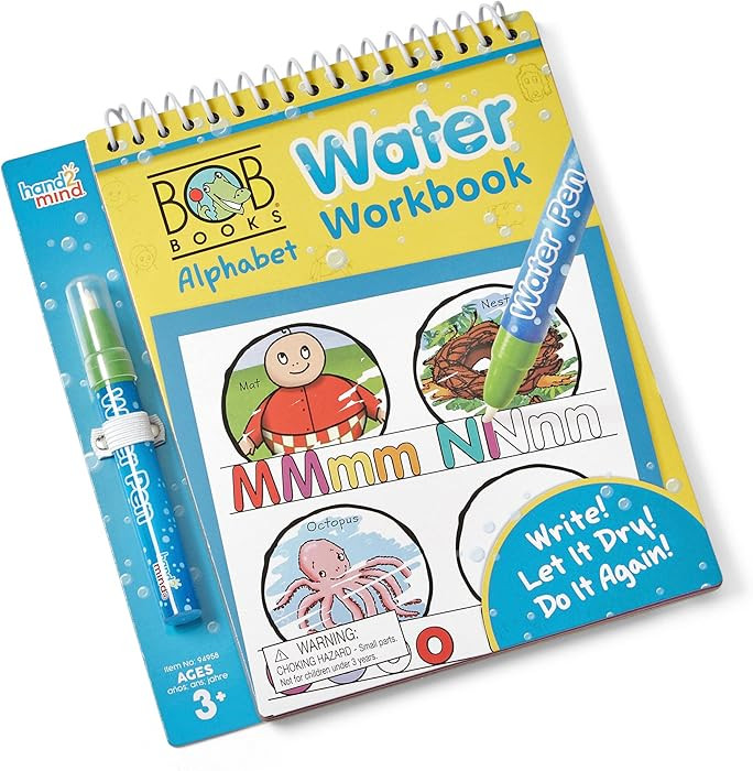 hand2mind Bob Books Alphabet Skills Water Workbook, Reading Toys, Water Coloring Books for Toddle... | Amazon (US)
