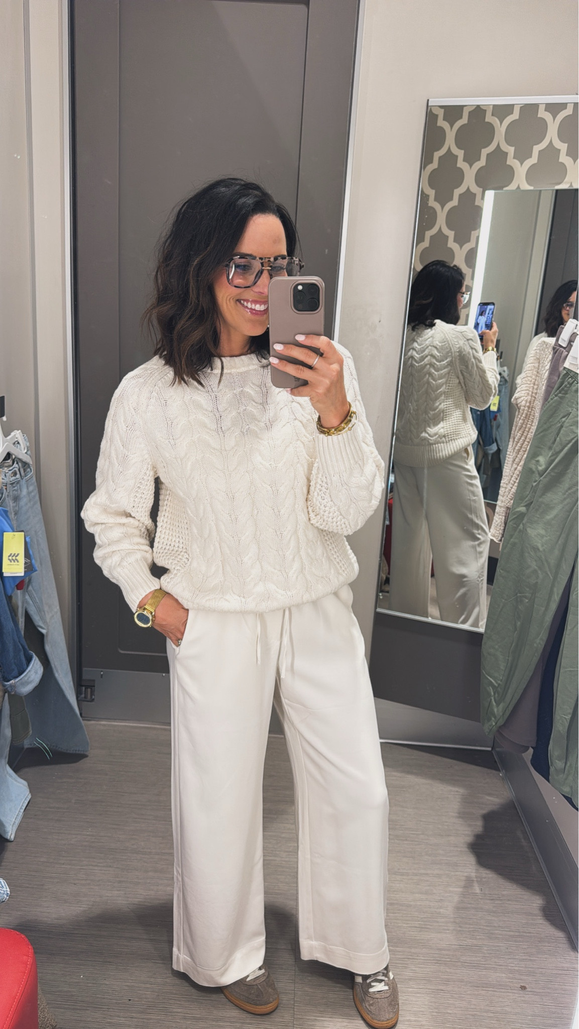 Y'all this white cableknit pullover sweater is so chic! Effortless, polished, and so easy to style. Perfect for colder weather and easy to layer. All white never fails!

@Target Target finds classy winter wear mom approved style target must haves everyday wear white pants elevated casual all white neutral style women’s fashion mom approved VintagePickin 

#LTKOver40 #LTKootd #LTKmomlife