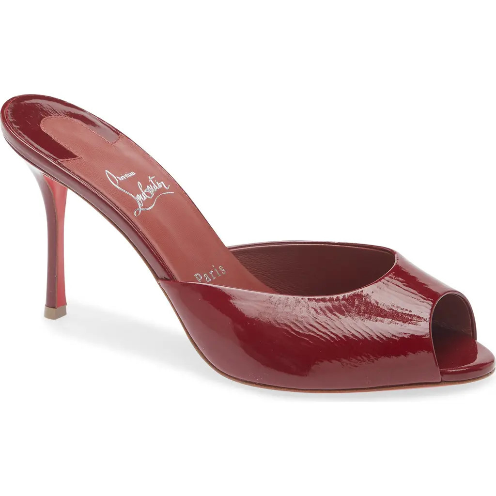 Christian Louboutin Me Dolly Peep Toe Slide Sandal in Brownie/Lin Brownie at Nordstrom, Size 11.5Us | Nordstrom