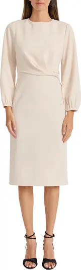 Maggy London Twisted Long Sleeve Midi Dress | Nordstrom | Nordstrom