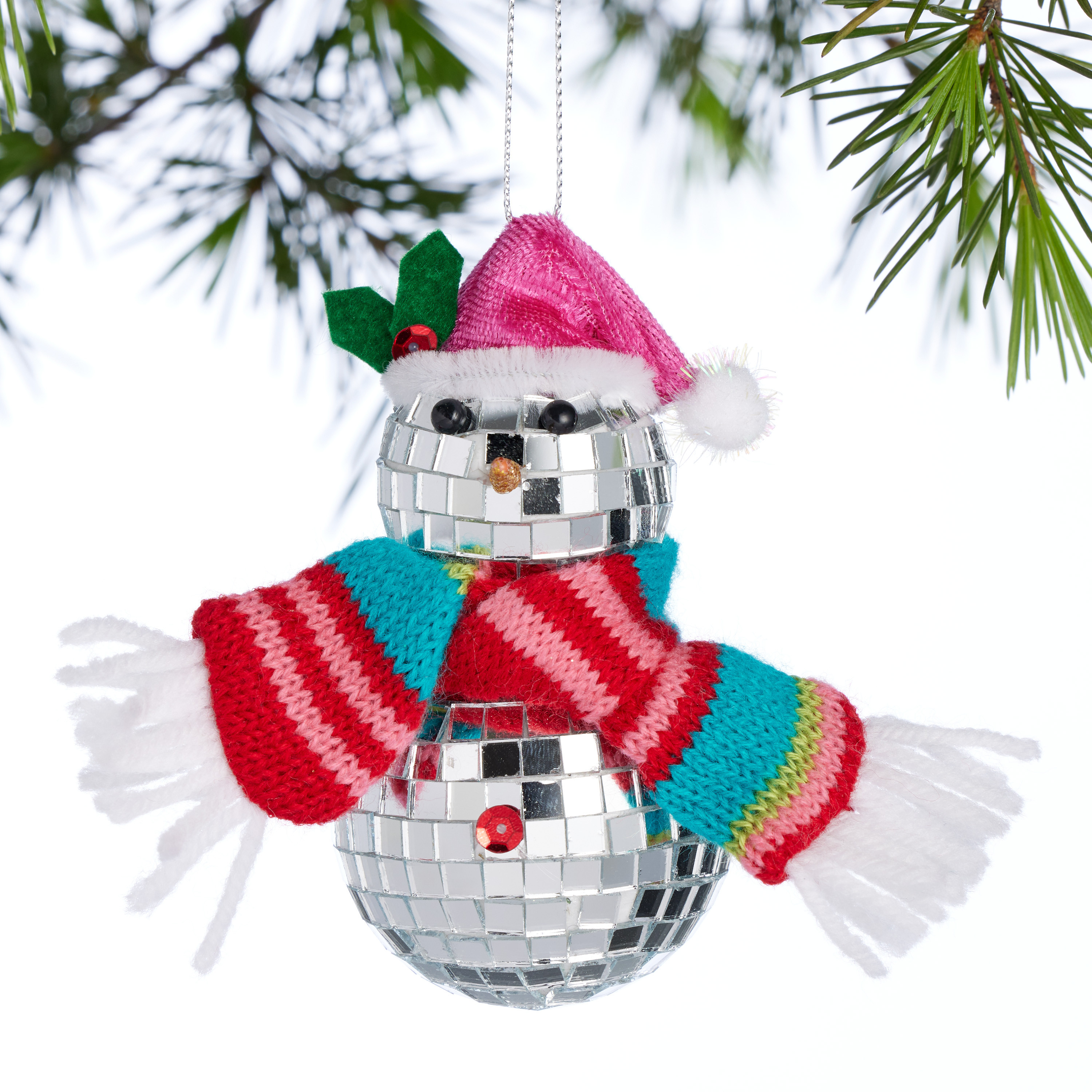 Disco Ball Snowman Ornament | World Market