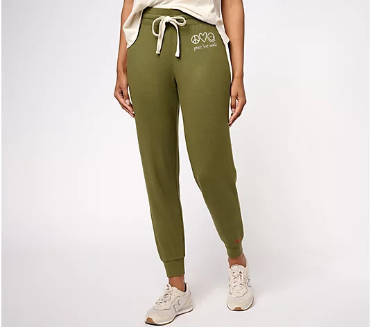 Peace Love World Regular Comfy Jogger | QVC