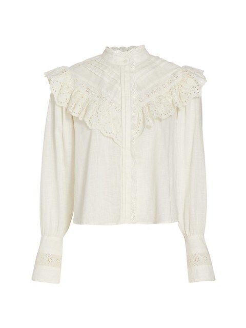 Free People Hit The Road Button-Front Blouse | Saks Fifth Avenue