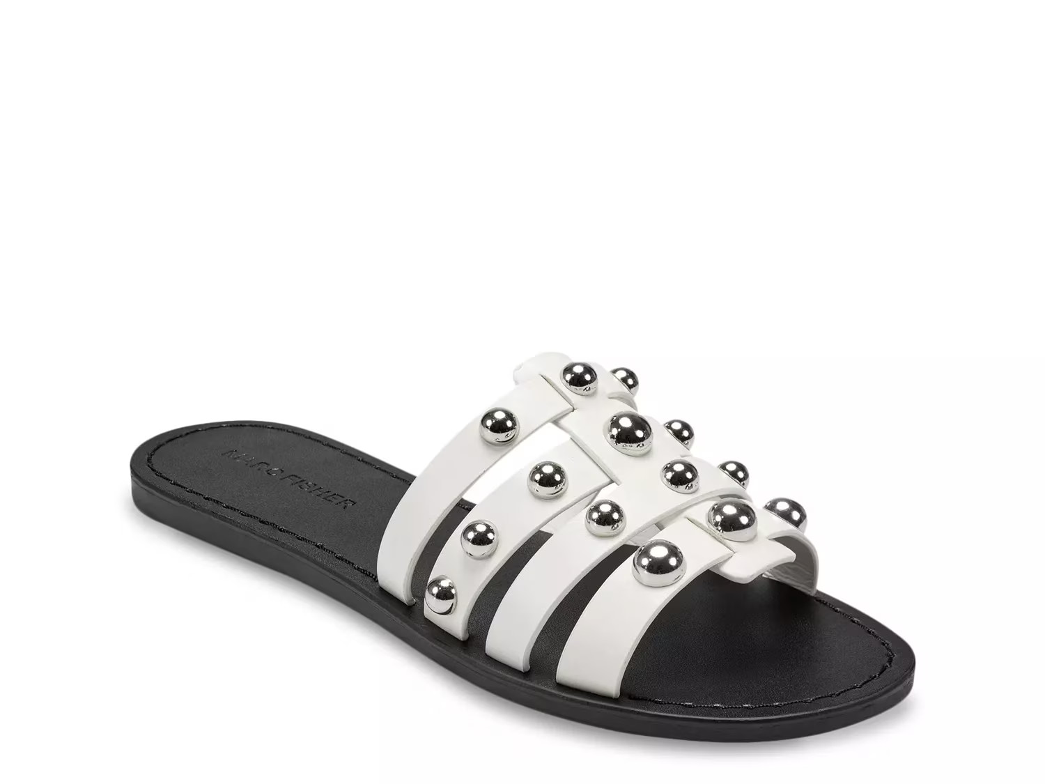 Marc Fisher Perth Slide Sandal | Women's | White | Size 6 | Sandals | Flat | Slide | DSW