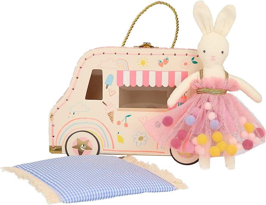 Meri Meri Ice Cream Van Bunny Mini Suitcase Doll (Pack of 1) | Amazon (US)