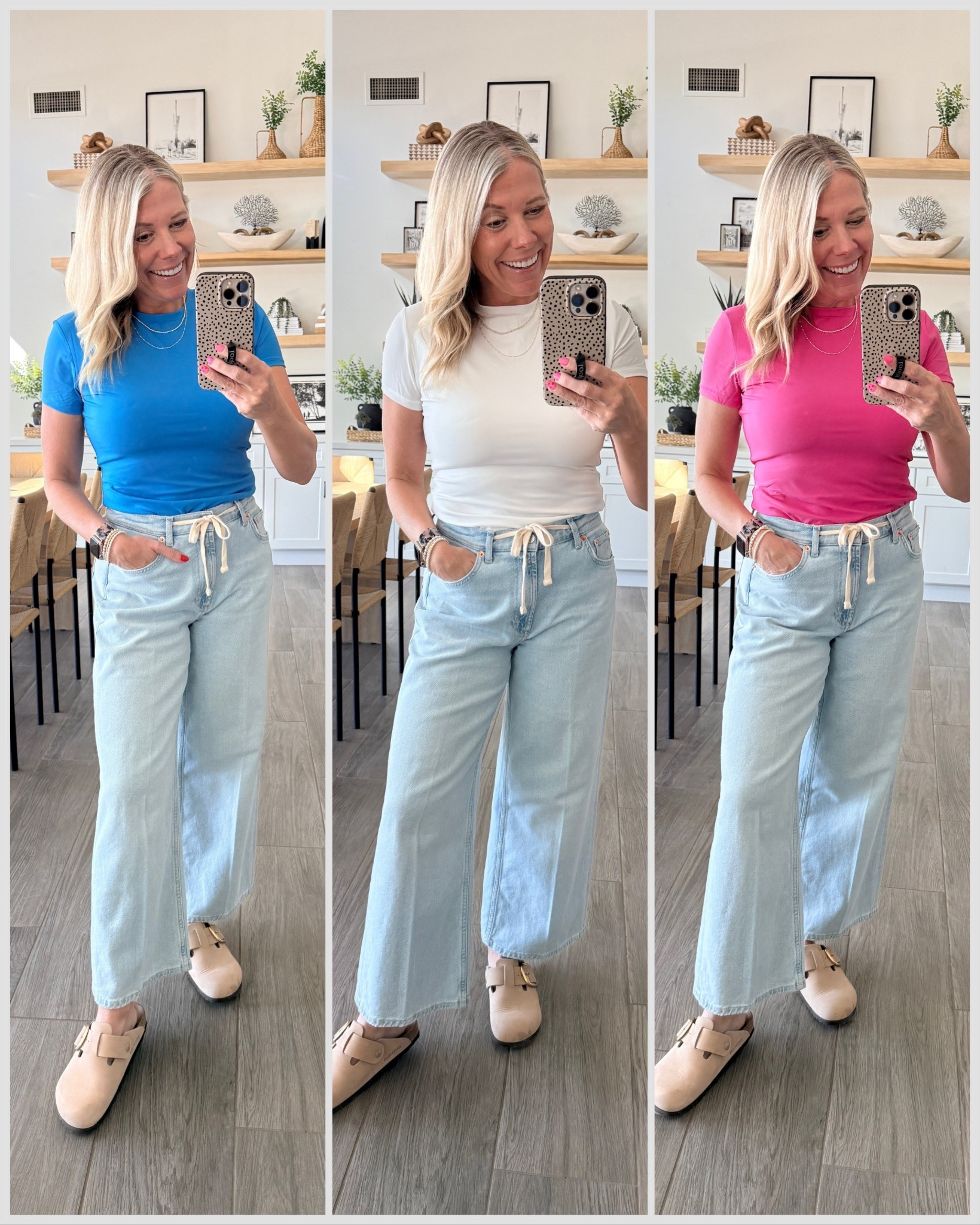 I sized up to a medium in these tshirts. Size 25 wide leg rails jeans which run big. 39 Birkenstock clogs 


#LTKootd #LTKmomlife #LTKOver40