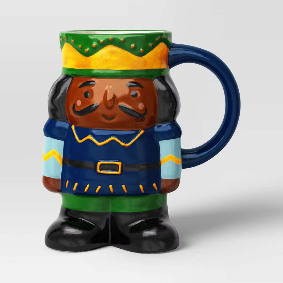 16oz Christmas Earthenware Figural Nutcracker Mug Light Skin - Wondershop™ | Target