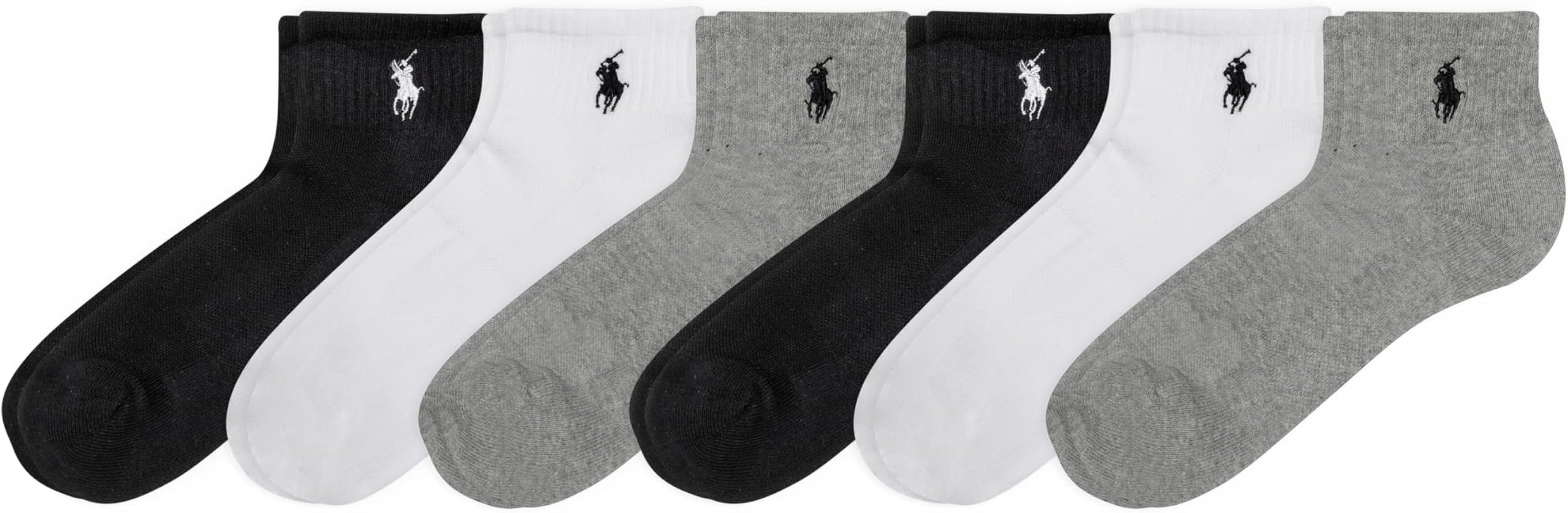 POLO RALPH LAUREN Women's Performance Cotton Ankle Socks - 6 Pair Pack - Breathable Mesh & Sport ... | Amazon (US)
