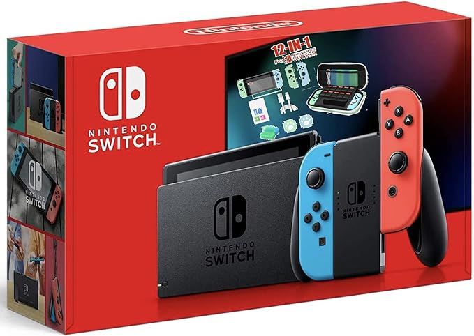 Newest Nintendo Switch 32GB Console with Neon Blue and Neon Red Joy-Con, 6.2" Touchscreen 1280x72... | Amazon (US)