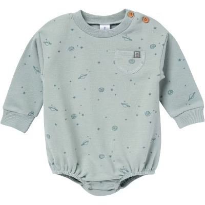 Modern Moments™ by Gerber Baby Boys' Long Sleeve Bubble Romper, Slate Galaxy, 24 Months | Target
