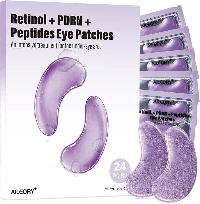 PDRN Retinol Peptides Under Eye Patches - Hydrating Collagen Eye Gel Pads for Dark Circles, Puffi... | Amazon (US)
