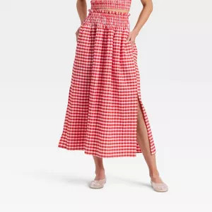Women's Smocked Maxi A-Line Skirt - Universal Thread™ | Target