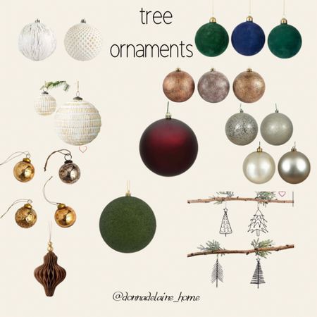 Beautiful tree ornaments! 
Ball ornaments, neutral, metallic, velvet 

#LTKSeasonal #LTKfamily #LTKHoliday