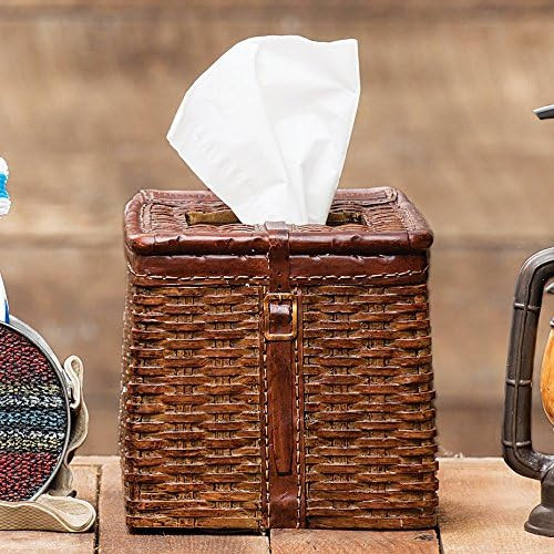 BLACK FOREST DECOR Vintage Camp Creel Tissue Box, Resin, Bathroom Hardware, 6 1/4" W x 6 1/4" D x... | Amazon (US)