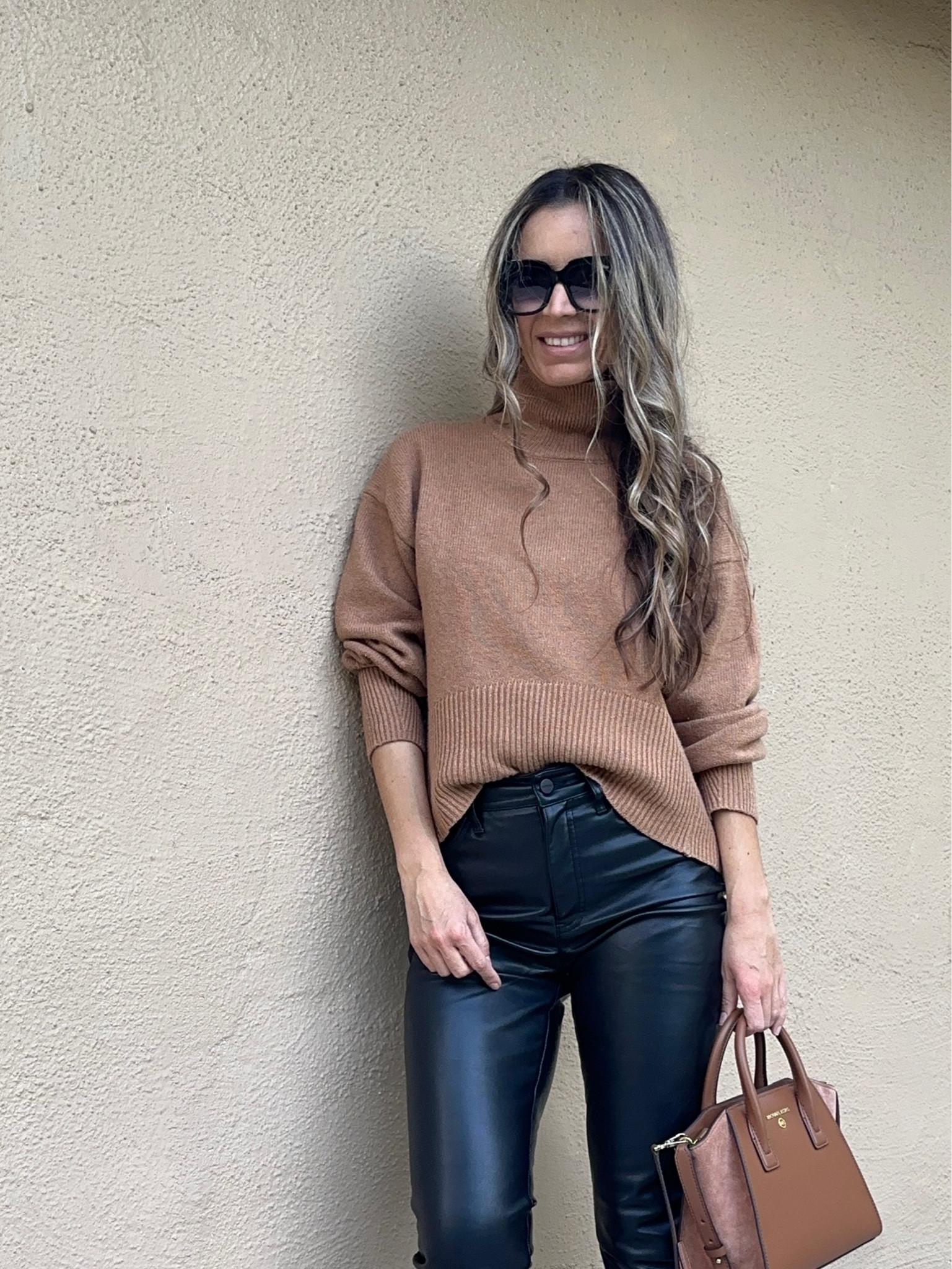 Target camel sweater is great material and super soft. It runs true to size, I’m wearing size small.

My leather pants are true size, I wear a size 4 regular. They’re slightly cropped.

I’m 5’5” 122 lbs 

Fall fashion fall outfits fall outfit fashion over 40 fashion over 50 minimalistic style mom fashion target finds #targetstyle #targetfinds #targetfashion #targetteachers #targetdeals #target #targetdoesitagain #targetrun #targetmom #targetshopping 


#LTKHoliday #LTKHolidaySale #LTKover40