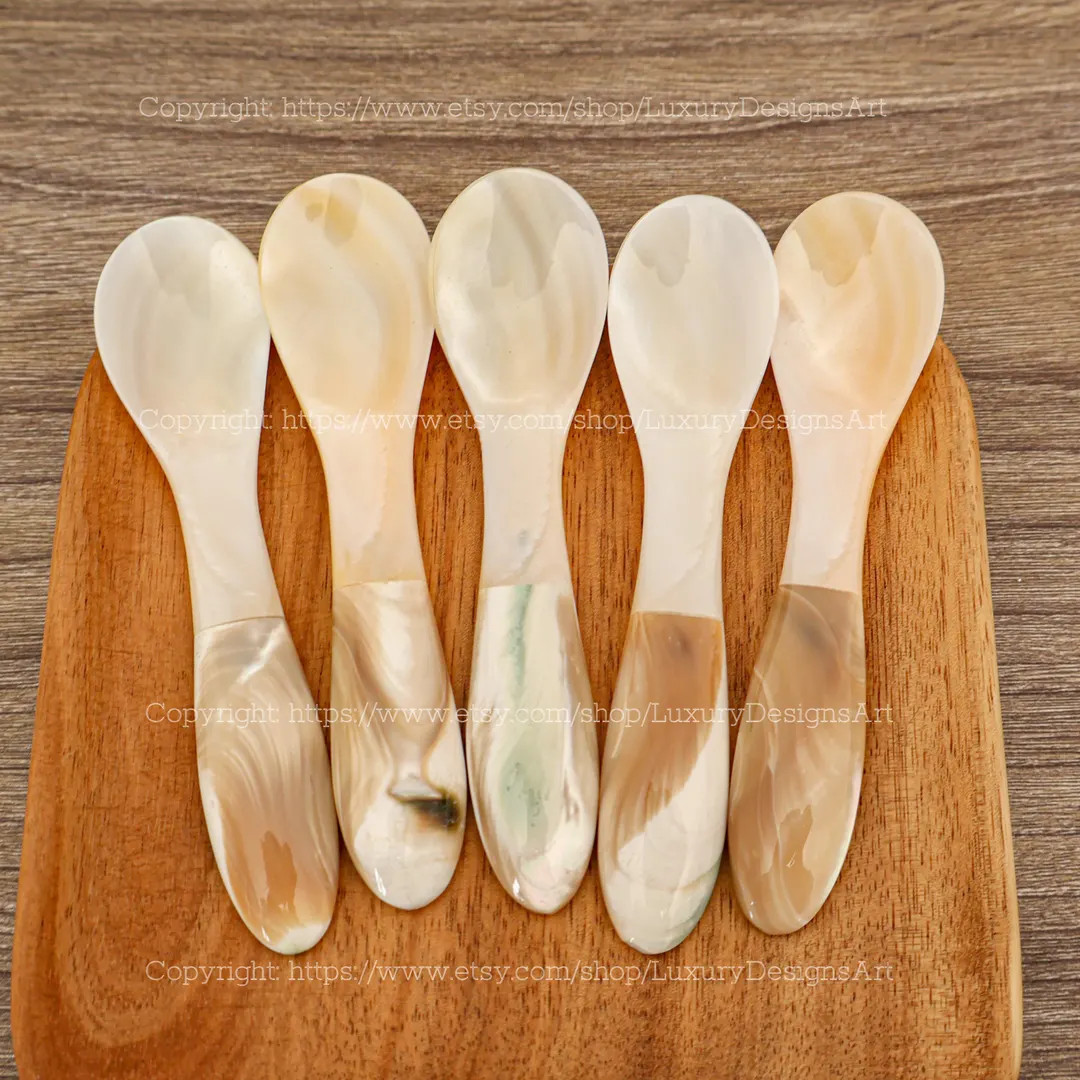 Personalized Mother-of-pearl Spoon, Engraved Name Caviar Spoon Sugar Tea Coffee Scoop Perfect for... | Etsy (US)