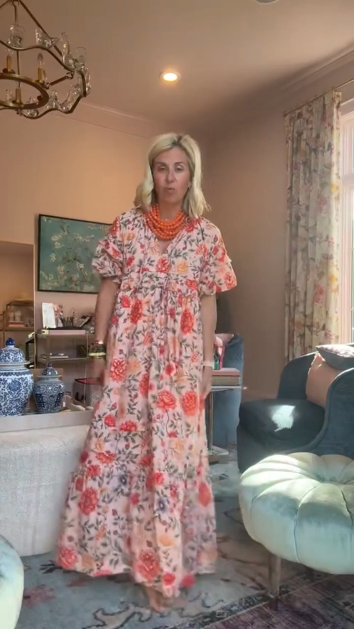 I’ve had this dress in another print and it’s such a yes!! I’m in xs dress & 8 sneaker tts. 

CODES:
Sunshine Tienda - mixandmatch 
Allie + Bess - Catherine20