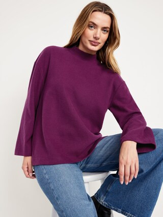 Cozy Mock-Neck Tunic Sweater | Old Navy (US)