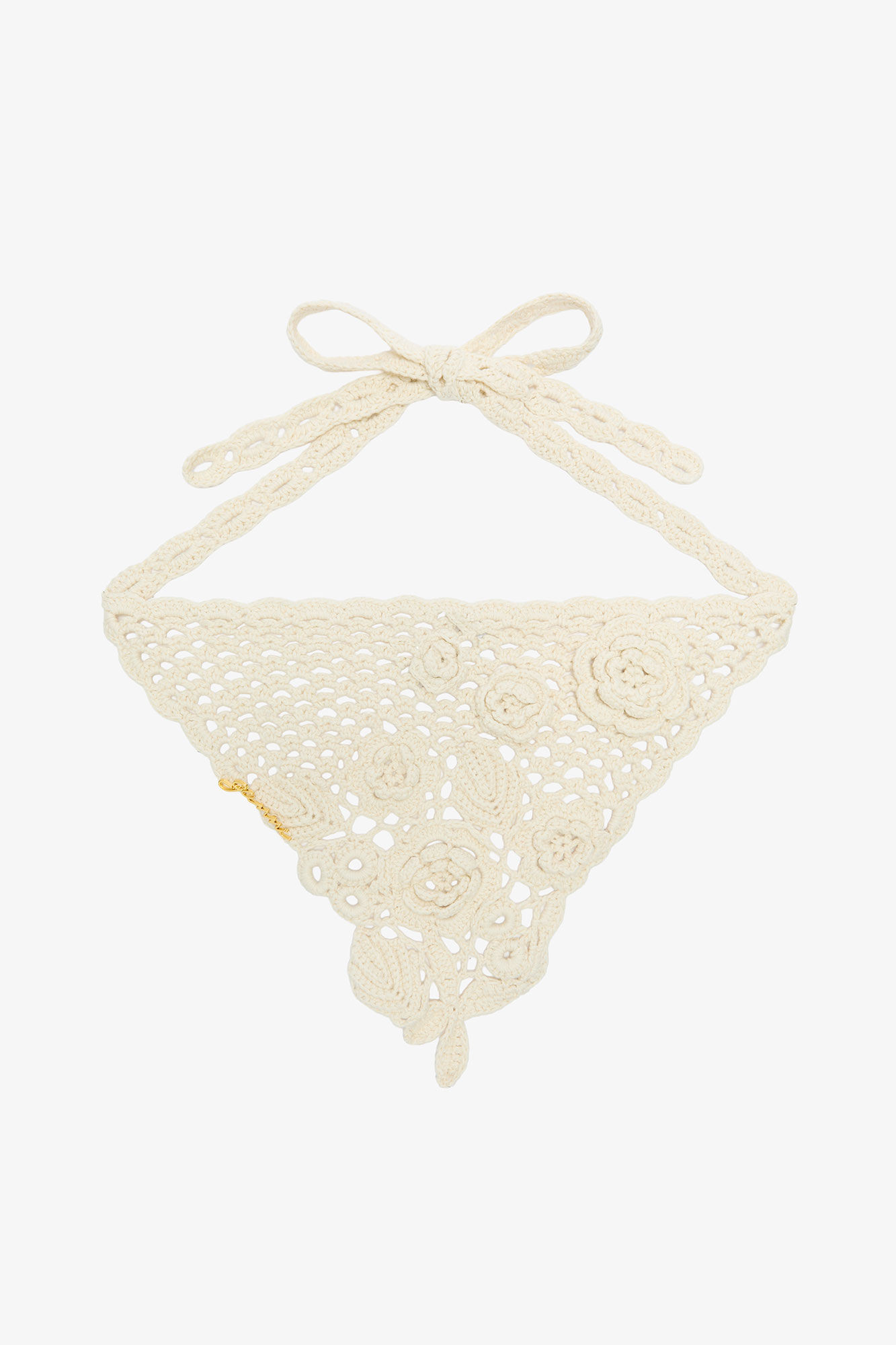 Head Scarf in Cotton Crochet | Ganni