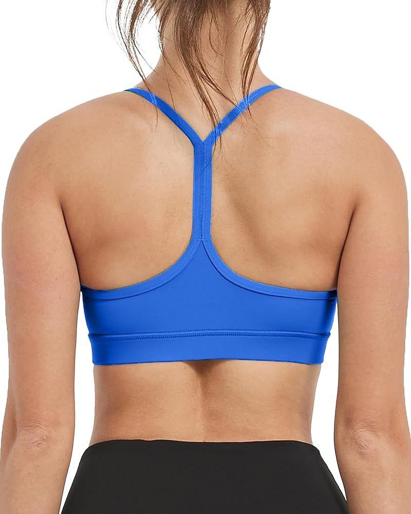 Rosemmetti Women 's A–C Cups Y Back Sports Bras Spaghetti Strap Low Impact Racerback Padded Yog... | Amazon (US)