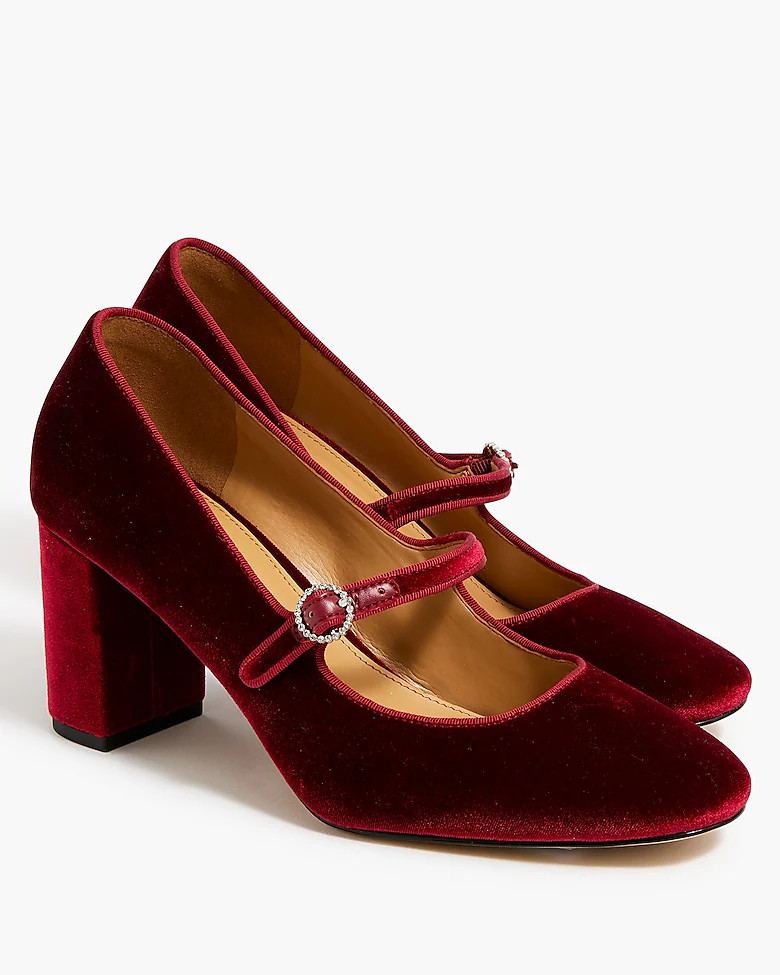 Velvet Mary Jane pumps | J.Crew Factory