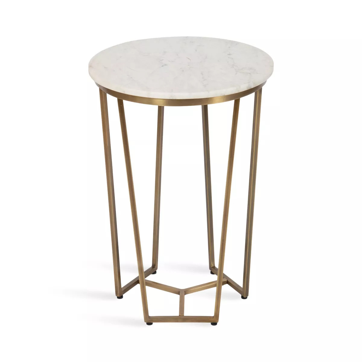 Kate and Laurel Solvay Round Metal Side Table, 16x16x24, Gold | Target