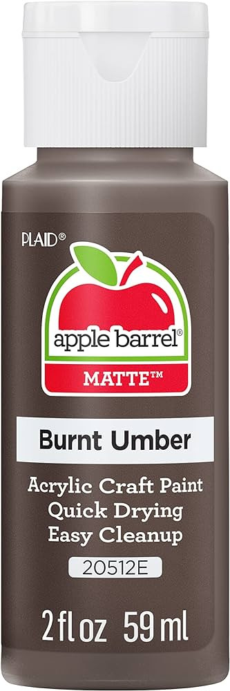 Apple Barrel Acrylic Paint in Assorted Colors (2 oz), 20512, Burnt Umber | Amazon (US)